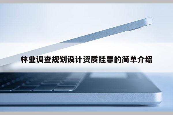 林业调查规划设计资质挂靠的简单介绍