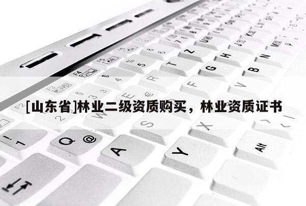 [山东省]林业二级资质购买，林业资质证书