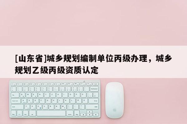 [山东省]城乡规划编制单位丙级办理，城乡规划乙级丙级资质认定