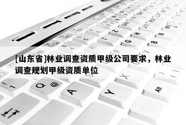 [山东省]林业调查资质甲级公司要求，林业调查规划甲级资质单位