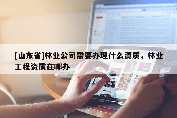 [山东省]林业公司需要办理什么资质，林业工程资质在哪办