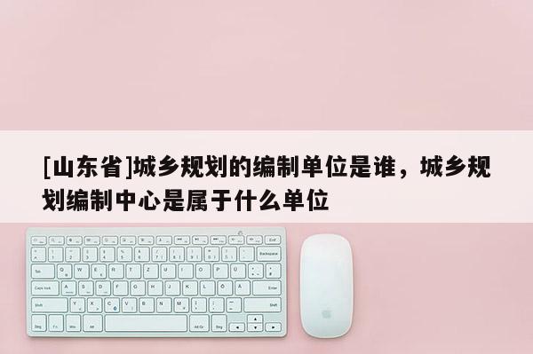 [山东省]城乡规划的编制单位是谁，城乡规划编制中心是属于什么单位