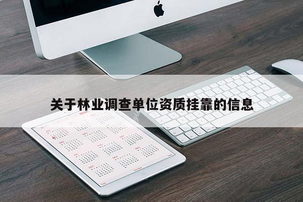 关于林业调查单位资质挂靠的信息
