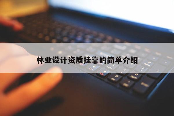 林业设计资质挂靠的简单介绍
