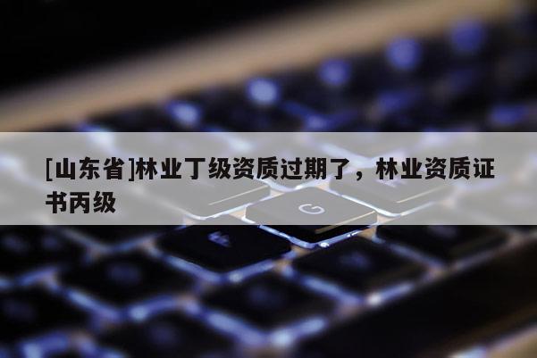 [山东省]林业丁级资质过期了，林业资质证书丙级