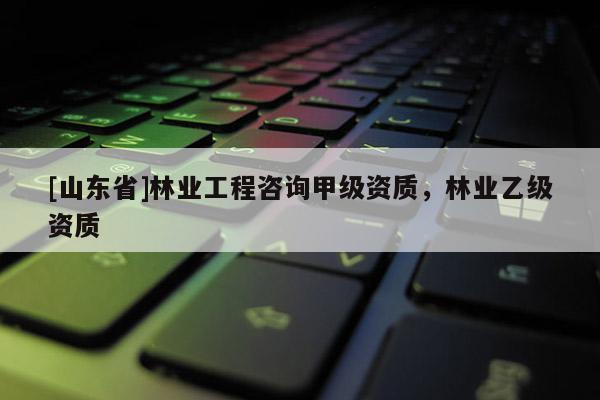[山东省]林业工程咨询甲级资质，林业乙级资质