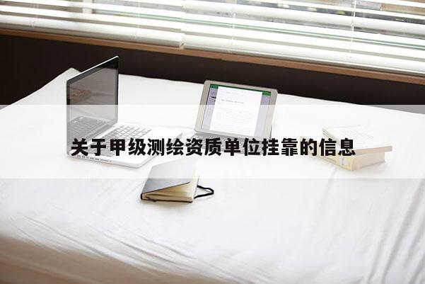 关于甲级测绘资质单位挂靠的信息
