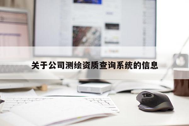关于公司测绘资质查询系统的信息